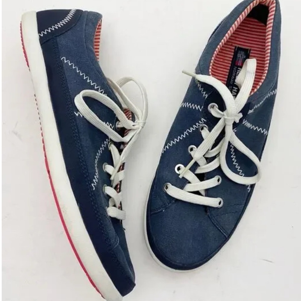 Helly Hansen Navy Blue Lace Up Sailing Shoes Sneakers Women's‎ 8W